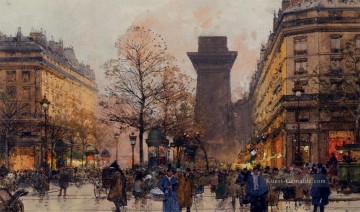  paris - Les Grands Boulevards A Paris Pariser Guaschgemälde Eugene Galien Laloue